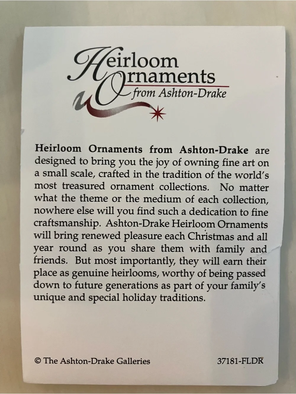 Ashton Drake collectible set of 3 Angel Toes ornaments